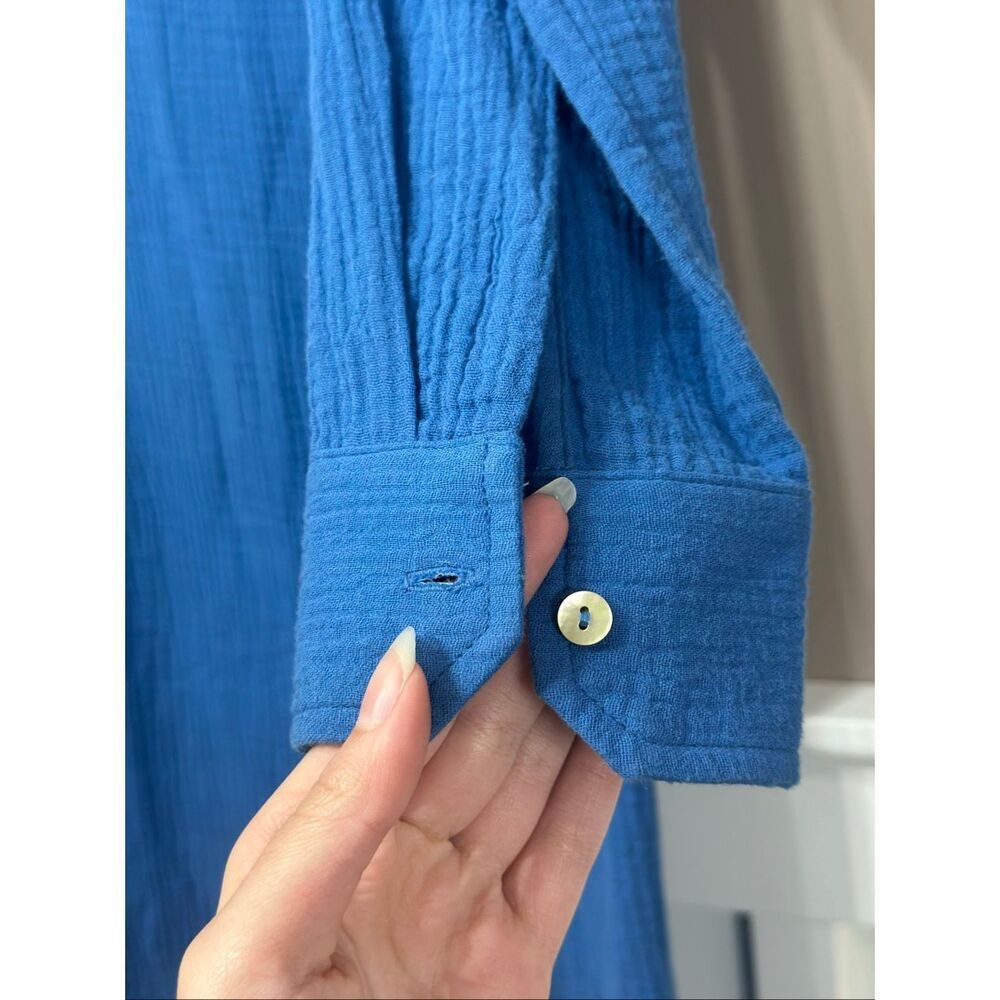 Nwt Bird & Knoll Freida Crinkled Lined Long Sleeve Maxi Dress Women's Small — image 3 of 8